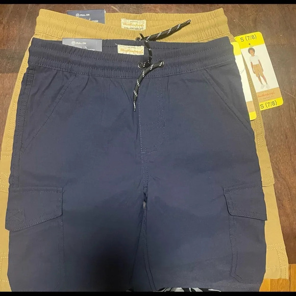 Weatherproof vintage Boys Cargo Shorts 2 Pair Tan Blue XSmall 5/6 - Picture 4 of 15